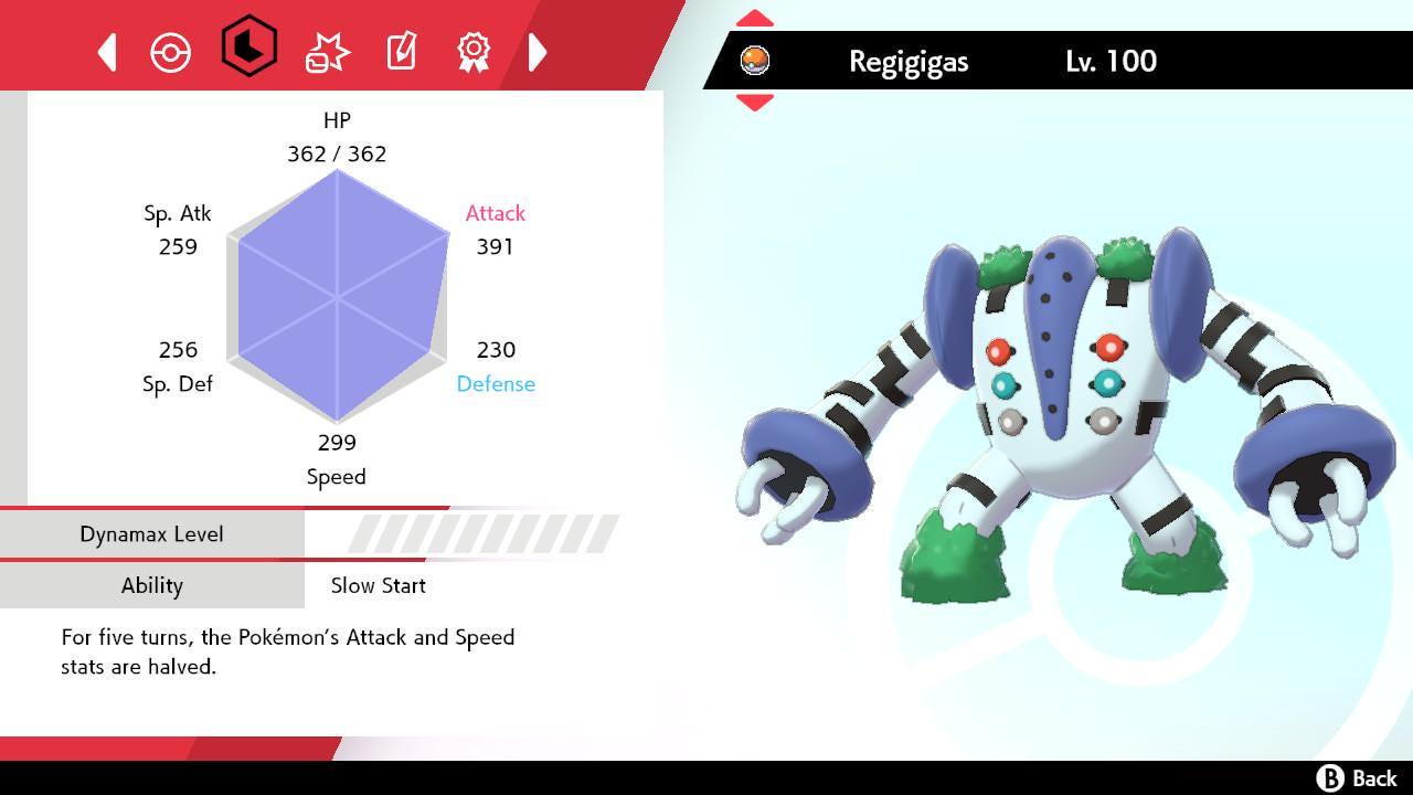 Shiny REGIGIGAS Pokemon Sword Shield 6IV Competitive Battle Ready Pokémon card photo 2