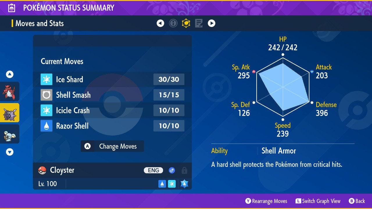 Shiny CLOYSTER Pokémon Scarlet Violet 6IV Competitive Battle Ready Pokémon card photo 2