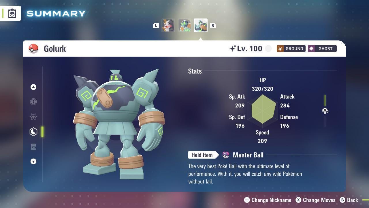 Shiny Golurk Pokemon Legends ZA Mega Dimension DLC 6IV Competitive Battle Ready – Pokémon Legends Z-A Pokémon card photo