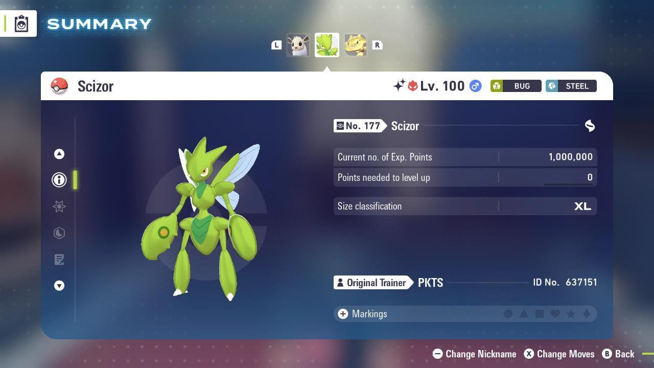 Shiny Alpha Scizor Pokémon Legends ZA 6IV Competitive Battle Ready Pokémon card photo 3