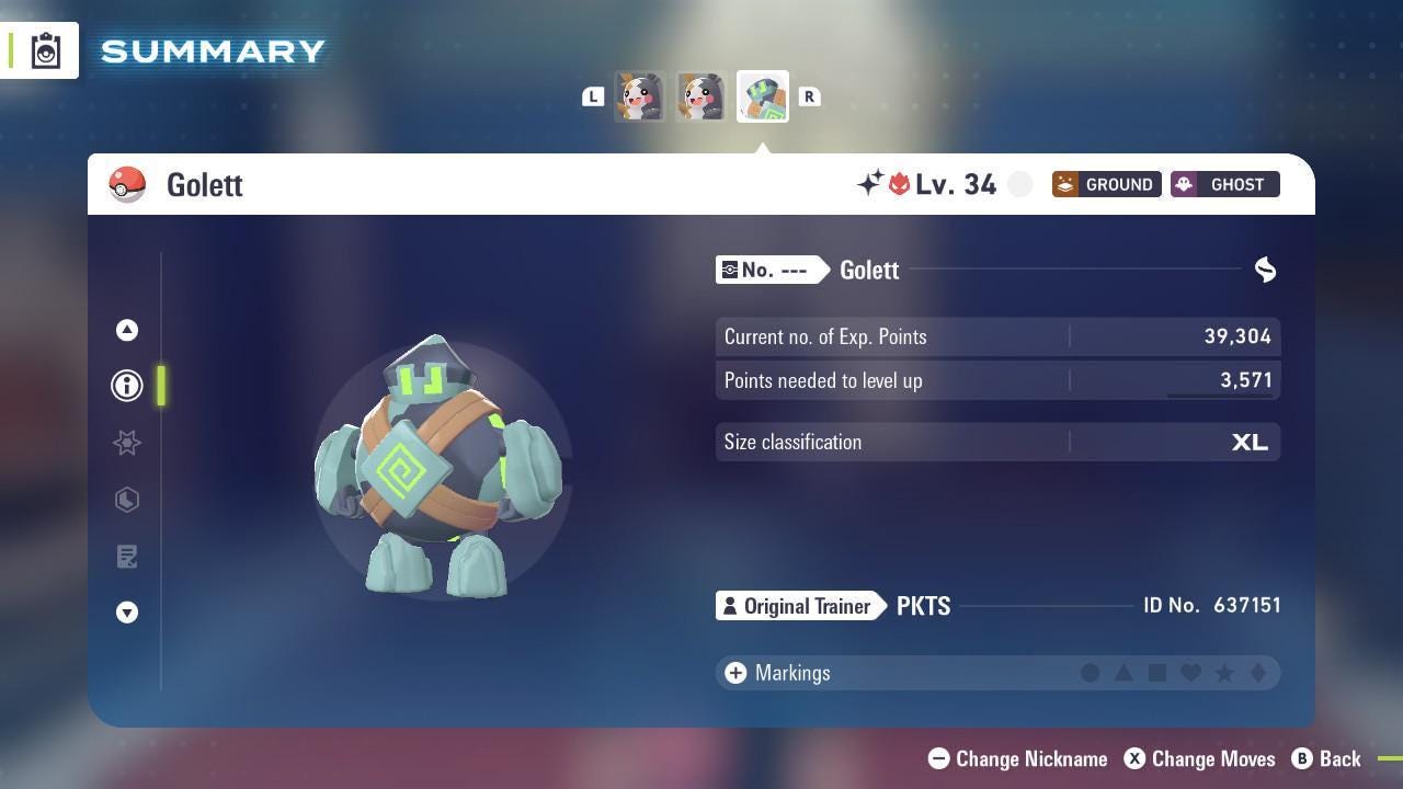 Shiny Alpha Golett Pokemon Legends Za Mega Dimension DLC 6IV Competitive Battle Ready Pokémon card photo 2