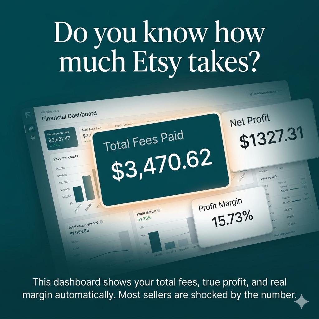 Etsy Bookkeeping Spreadsheet Profit Tracker Sales Tax Dashboard for Etsy Sellers Small Business Income Expense Tracker Google Sheets Excel Pokémon card photo 5