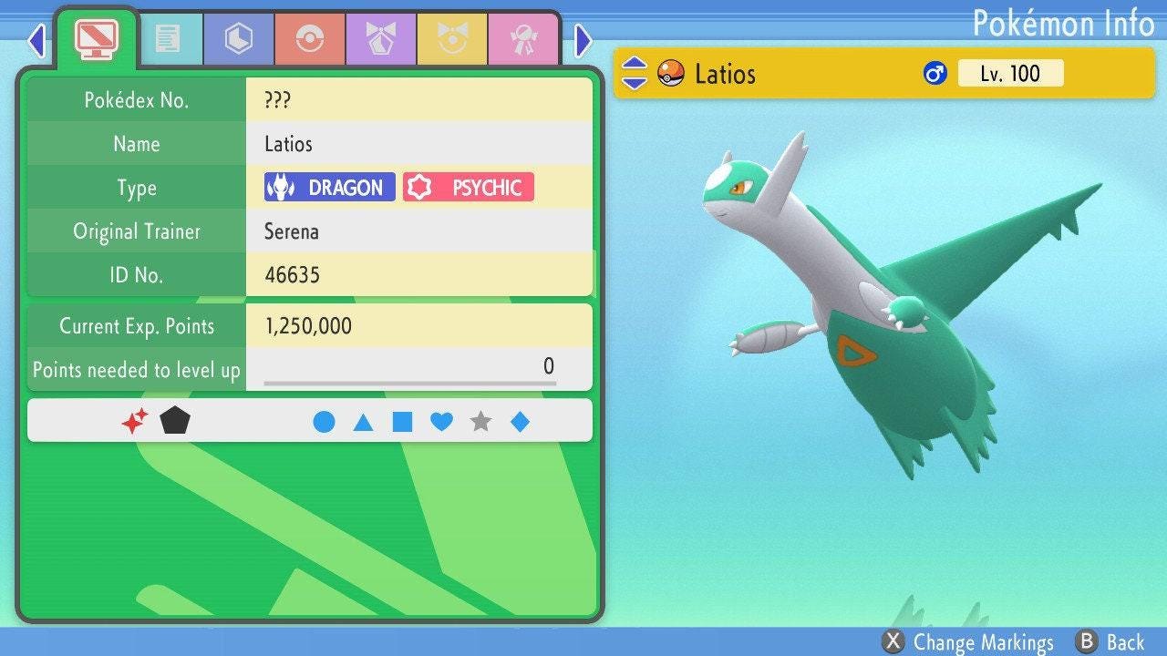 SHINY 6IV LATIOS Pokemon Brilliant Diamond Shining Pearl 6IV Competitive Battle Ready Pokémon card photo 3