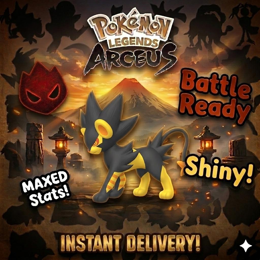 Shiny Alpha Luxray Pokemon Legends Arceus 6IV Competitive Battle Ready – Legends Arceus Pokémon card photo