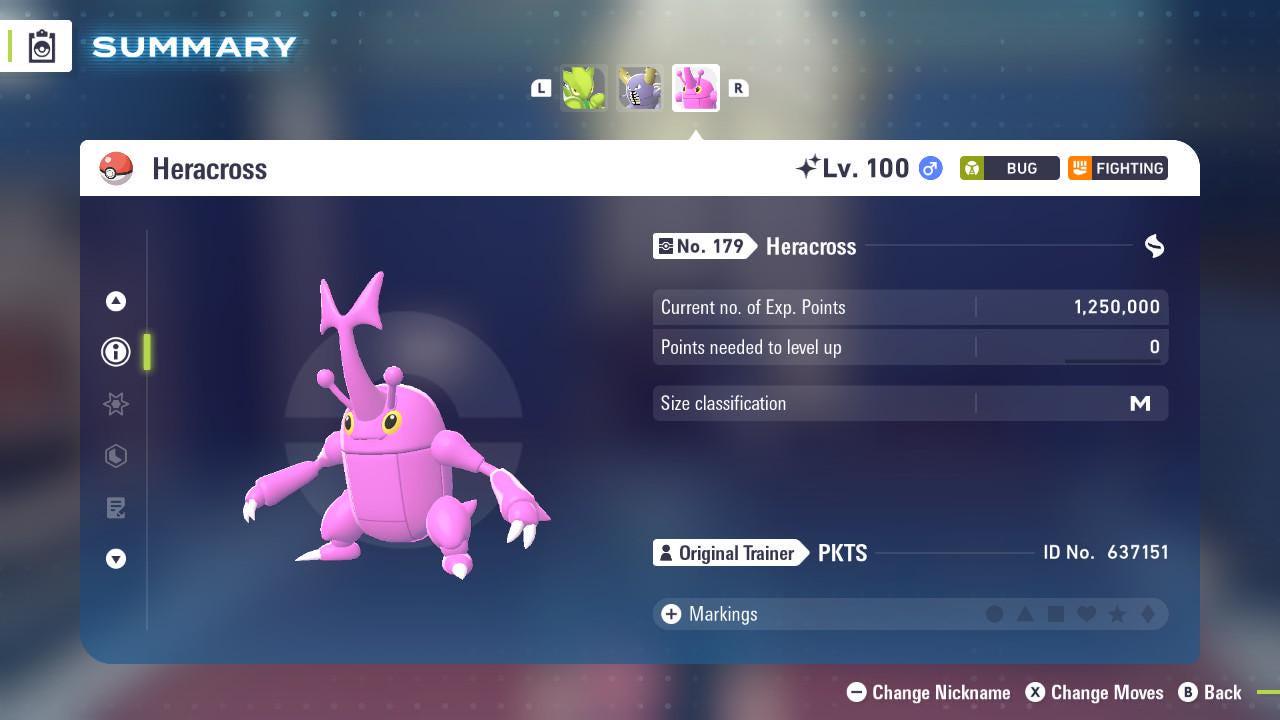 Foto de la carta Pokémon HERACROSS variocolor Pokémon Legends ZA 6IV listo para el combate competitivo 2
