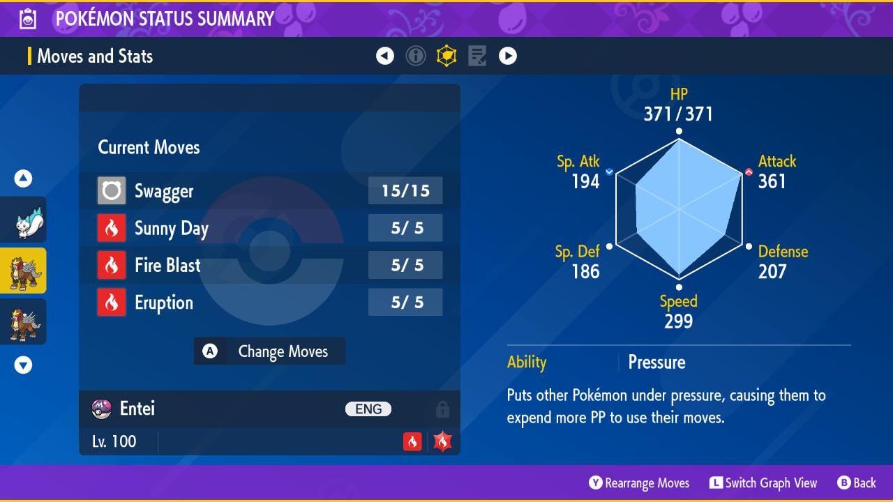 Shiny ENTEI Pokémon Scarlet and Violet 6IV Competitive Battle Ready Pokémon card photo 3
