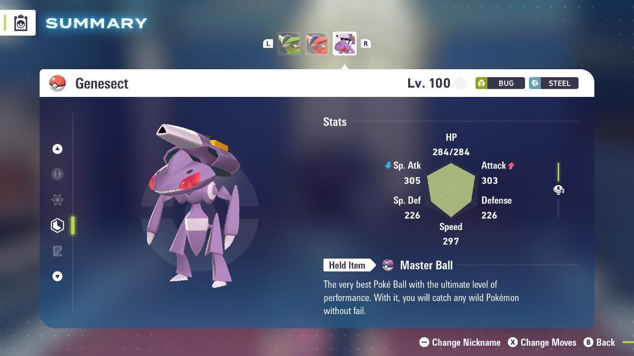 Non Shiny 6IV Genesect Pokemon Legends Za Mega Dimension DLC 6IV Competitive Battle Ready Pokémon card photo 2