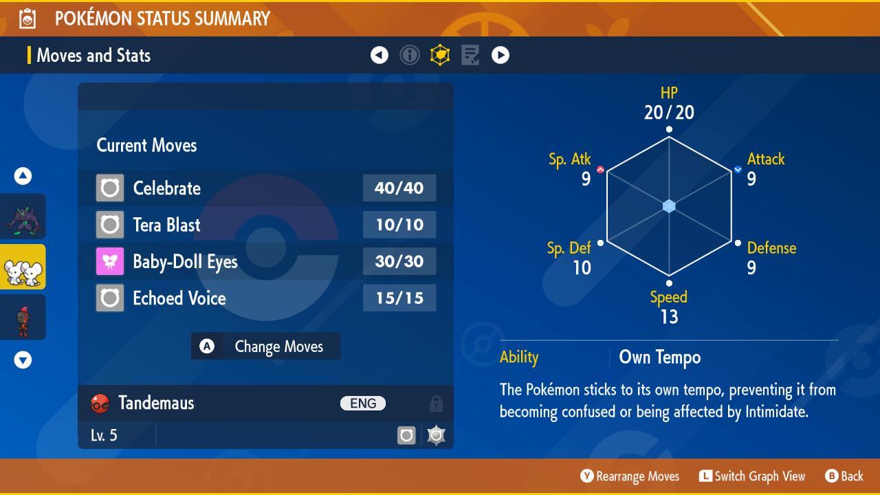 Shiny Event Pokemon Center Birthday Tandemaus Pokémon Legends ZA 6IV Competitive Battle Ready Pokémon card photo 2