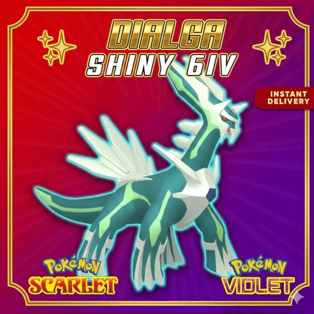Foto de la carta Pokémon DIALGA variocolor Pokémon Escarlata Púrpura 6IV Listo para el Combate Competitivo