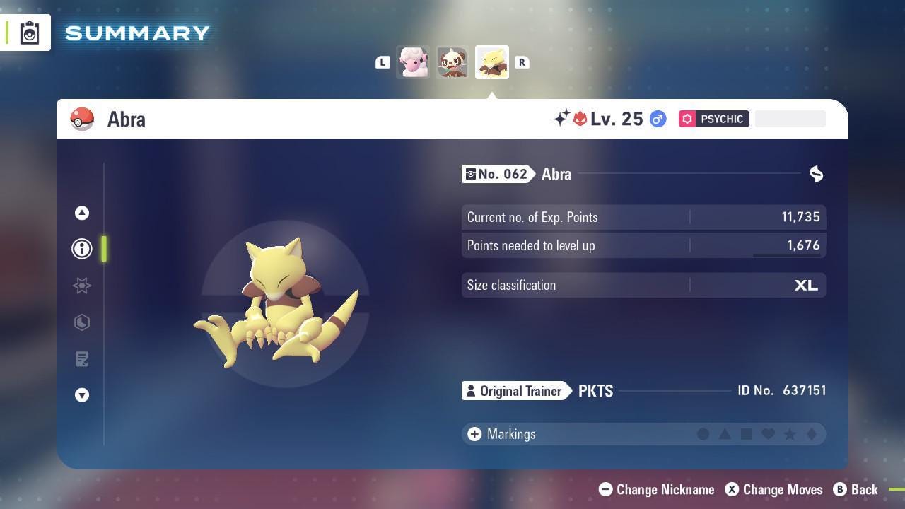 Фото покемона Блестящий Альфа Абра Pokémon Legends ZA 6IV Готов к соревновательным боям 2