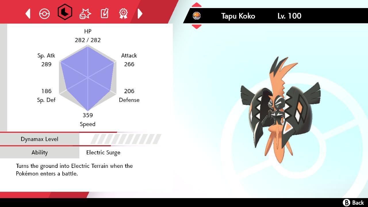 Shiny 6IV TAPU KOKO Pokemon Sword Shield 6IV Competitive Battle Ready Pokémon card photo 2