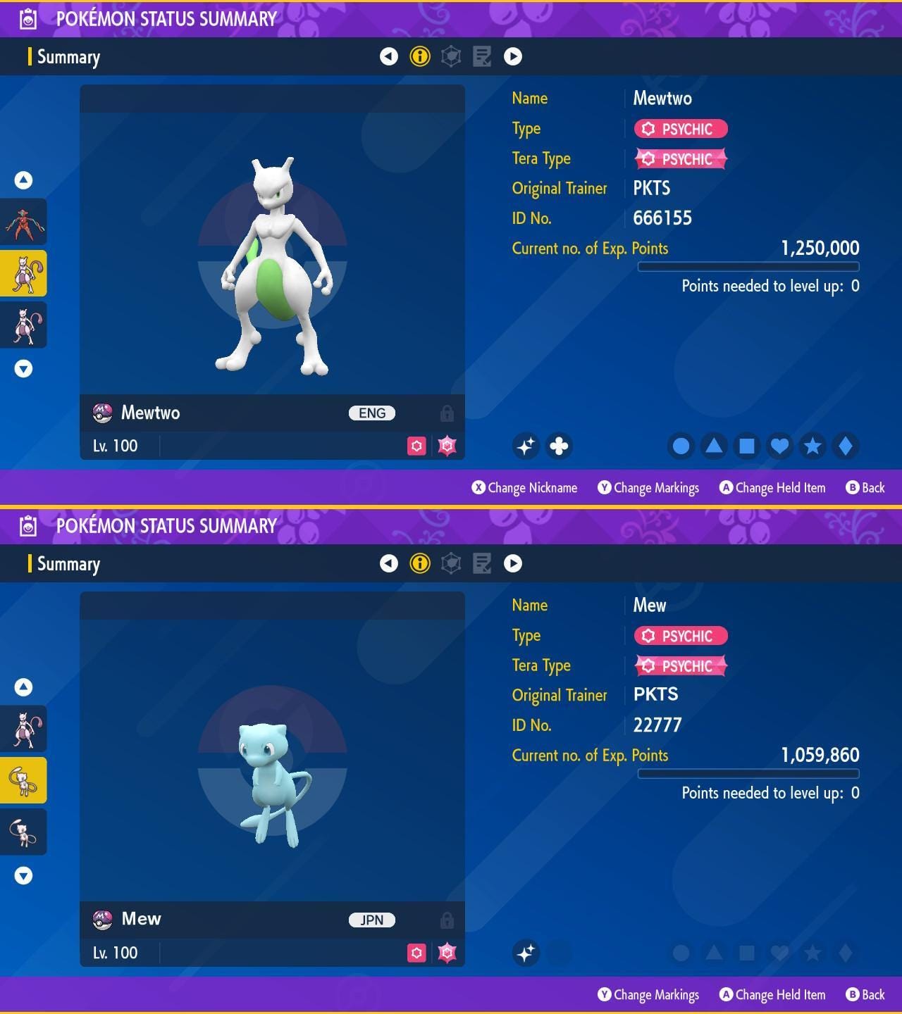 SHINY Mewtwo, Mew Bundle Pack 6IV EV Pokémon Scarlet and Violet 6IV Pokemon Free Shiny Switch 2 Pokémon card photo 2