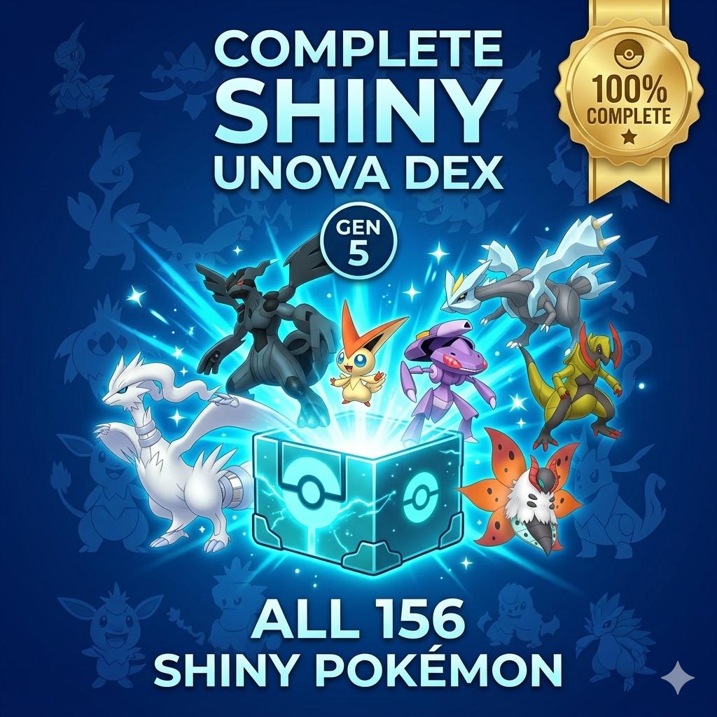 Pokemon HOME 6IV Shiny UNOVA POKEDEX Pokemon Scarlet Violet Pokemon Sword Shield, Pokemon Lets Go, Pokemon BdSp, Pokemon Legends Arceus – Complete Pokédex Sets Pokémon card photo