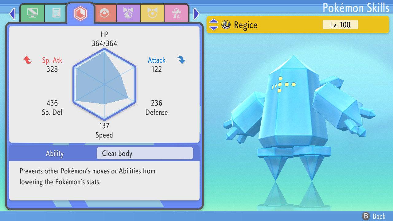 SHINY 6IV REGICE Pokemon Brilliant Diamond Shining Pearl 6IV Competitive Battle Ready Pokémon card photo 5