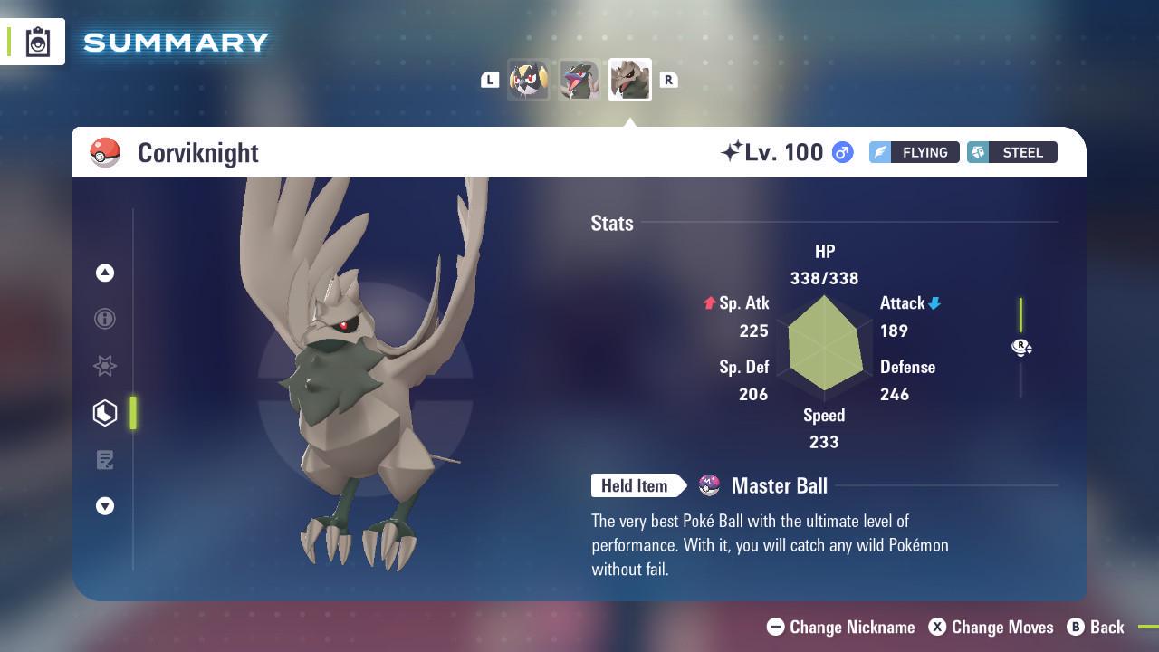 Shiny Corviknight Pokemon Legends ZA Mega Dimension DLC 6IV Competitive Battle Ready – Pokémon Legends Z-A Pokémon card photo