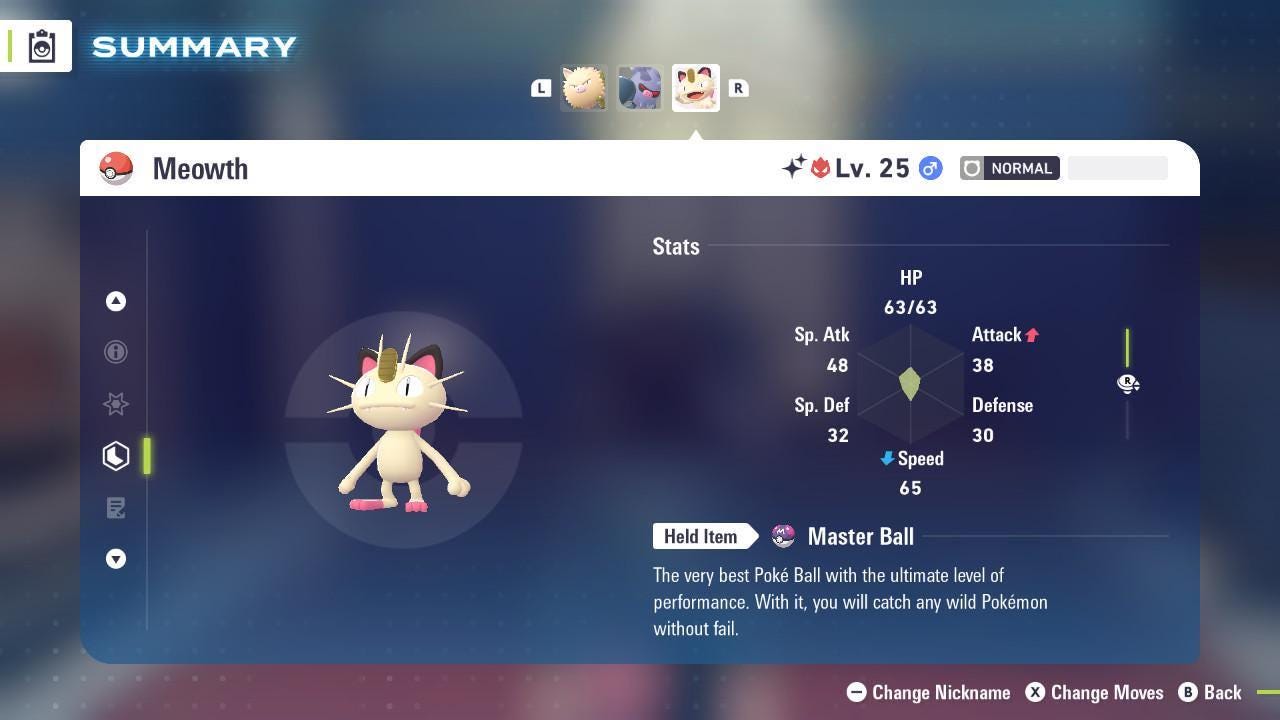 Shiny Alpha Meowth Pokemon Legends Za Mega Dimension DLC 6IV Competitive Battle Ready Pokémon card photo 2