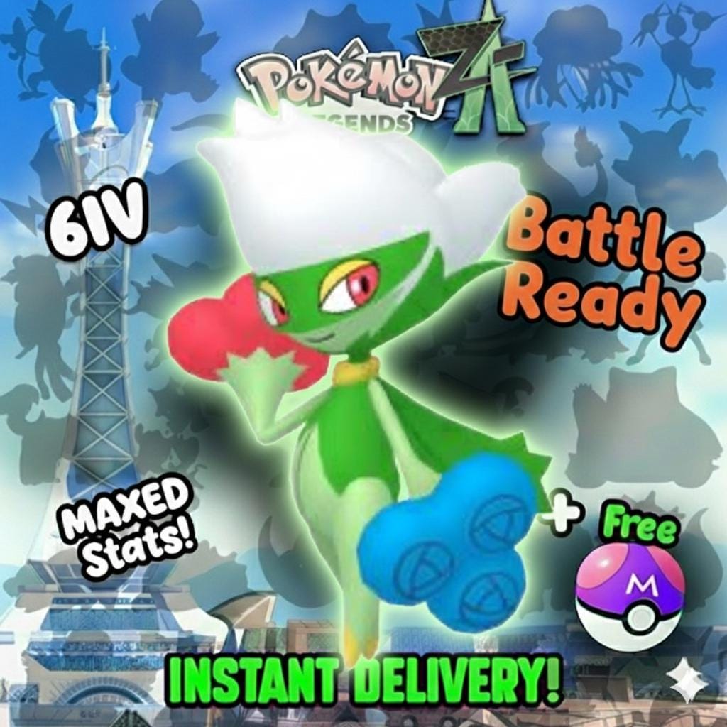 Foto de la carta Pokémon Corbeau Roserade para Pokémon Legends ZA Corbeau Legend ZA Equipo 6IV Mega Evolución Listo para el Combate Intercambio Personalizado Pokédex