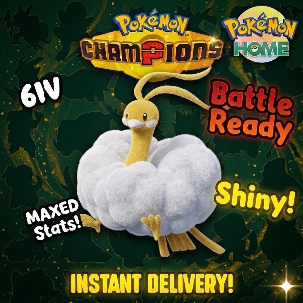 Shiny Altaria Pokémon Champions 6IV Competitive Battle Ready – Champions Pokémon card photo