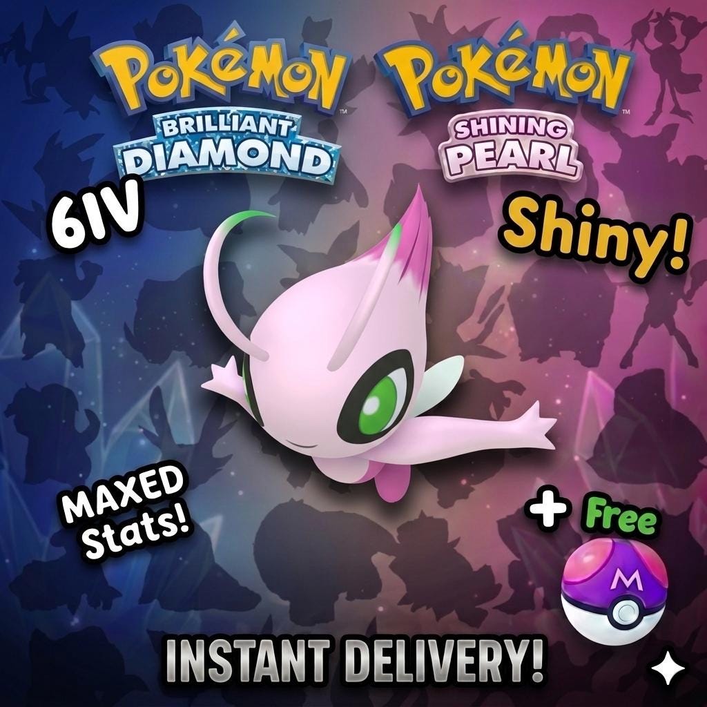 Shiny Celebi Pokemon Brilliant Diamond Shining Pearl 6IV Competitive Battle Ready – Brilliant Diamond & Shining Pearl Pokémon card photo