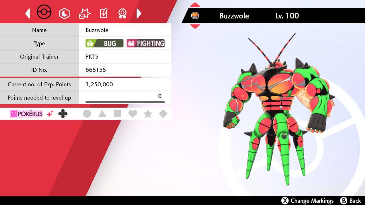 Shiny BUZZWOLE Pokemon Sword Shield 6IV Competitive Battle Ready – Sword & Shield Pokémon card photo