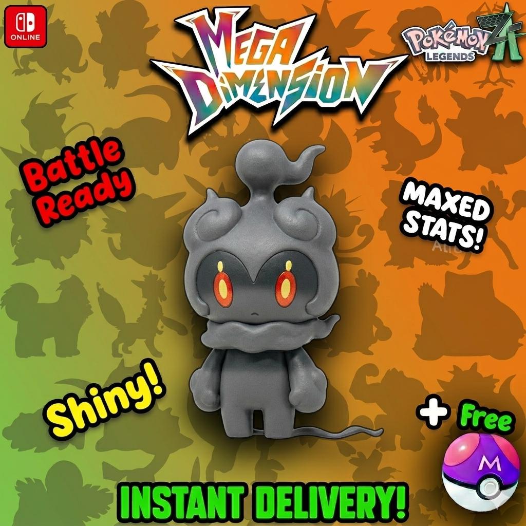 Foto de la carta Pokémon Pokemon ZA Mega Dimension DLC Shiny 6IV Marshadow Pokemon Legends Za Mega Dimension DLC 6IV Listo para el Combate Competitivo