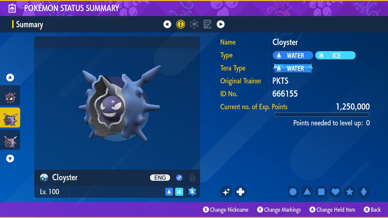 Shiny CLOYSTER Pokémon Scarlet Violet 6IV Competitive Battle Ready Pokémon card photo 2