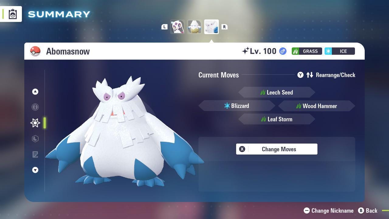 Foto de la carta Pokémon Shiny ABOMASNOW Pokémon Legends ZA 6IV Listo para el Combate Competitivo 3
