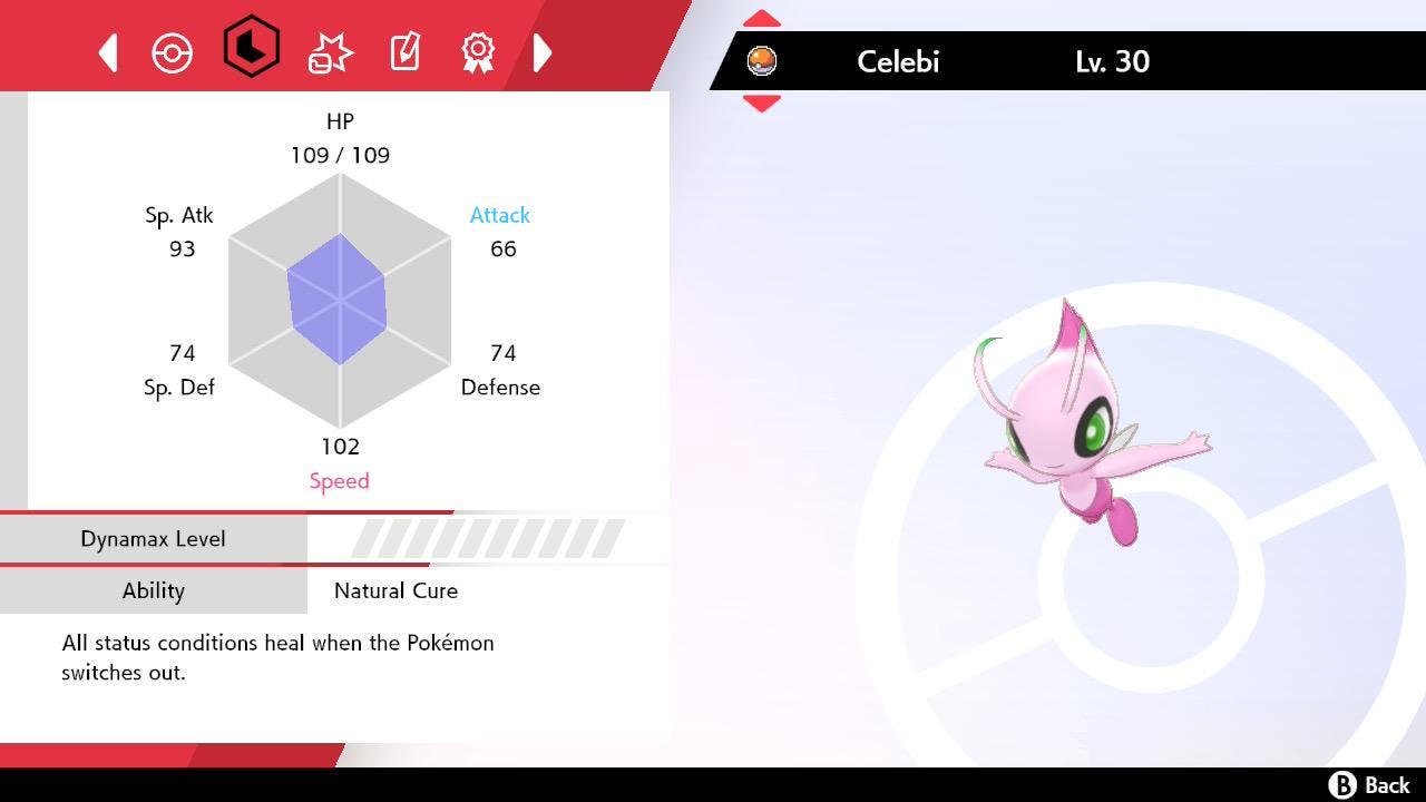 Shiny Celebi Lv. 30 Crystal Origin Event Pokérus Pokémon HOME Trade Sword Shield Rare Mythical Bonus Pokémon card photo 3