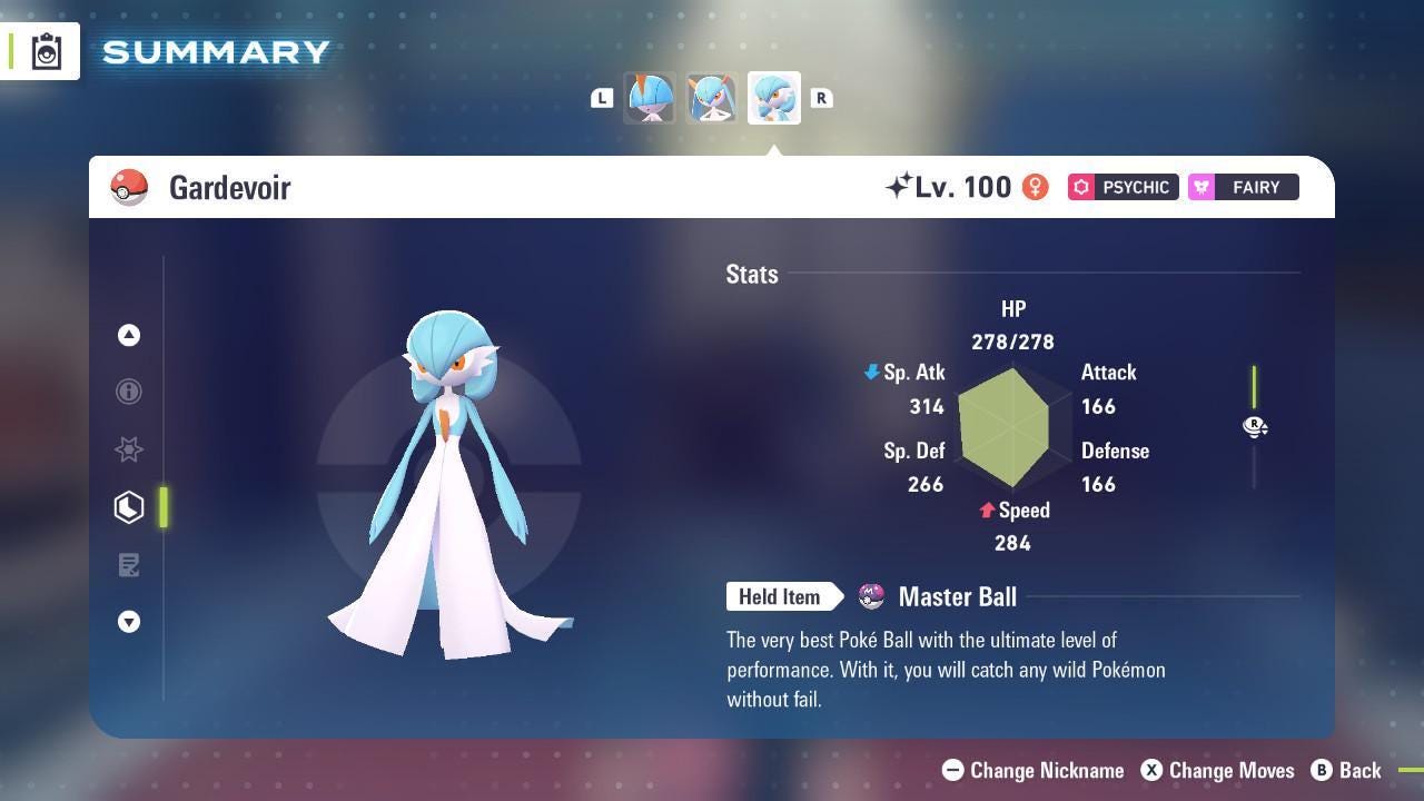 Shiny GARDEVOIR Pokémon Legends ZA 6IV Competitive Battle Ready Pokémon card photo 2