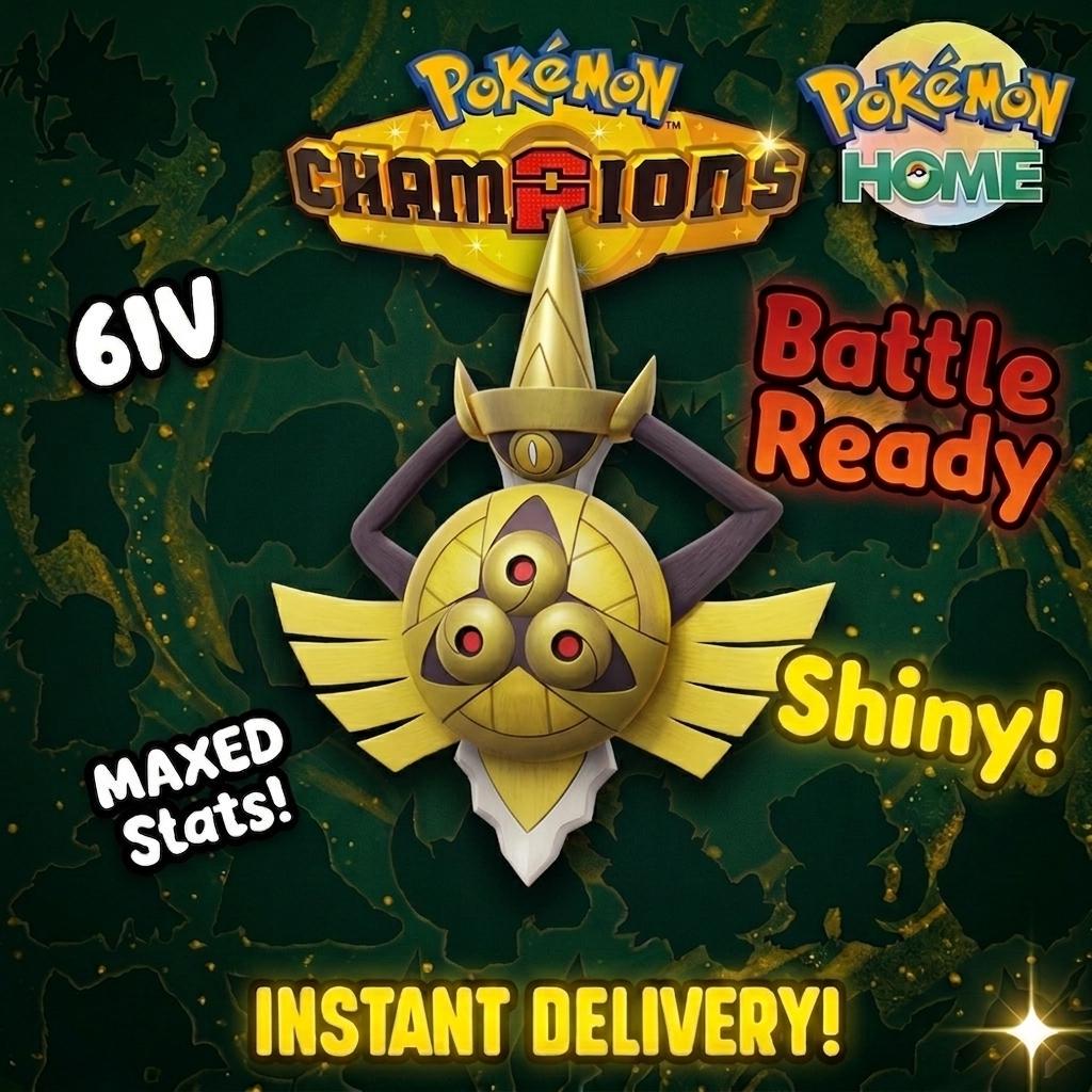 Shiny Aegislash Pokémon Champions 6IV Competitive Battle Ready – Champions Pokémon card photo