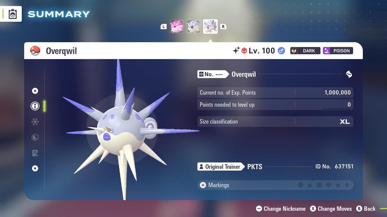 Shiny Alpha Overqwil Pokémon Legends ZA 6IV Competitive Battle Ready Pokémon card photo 2