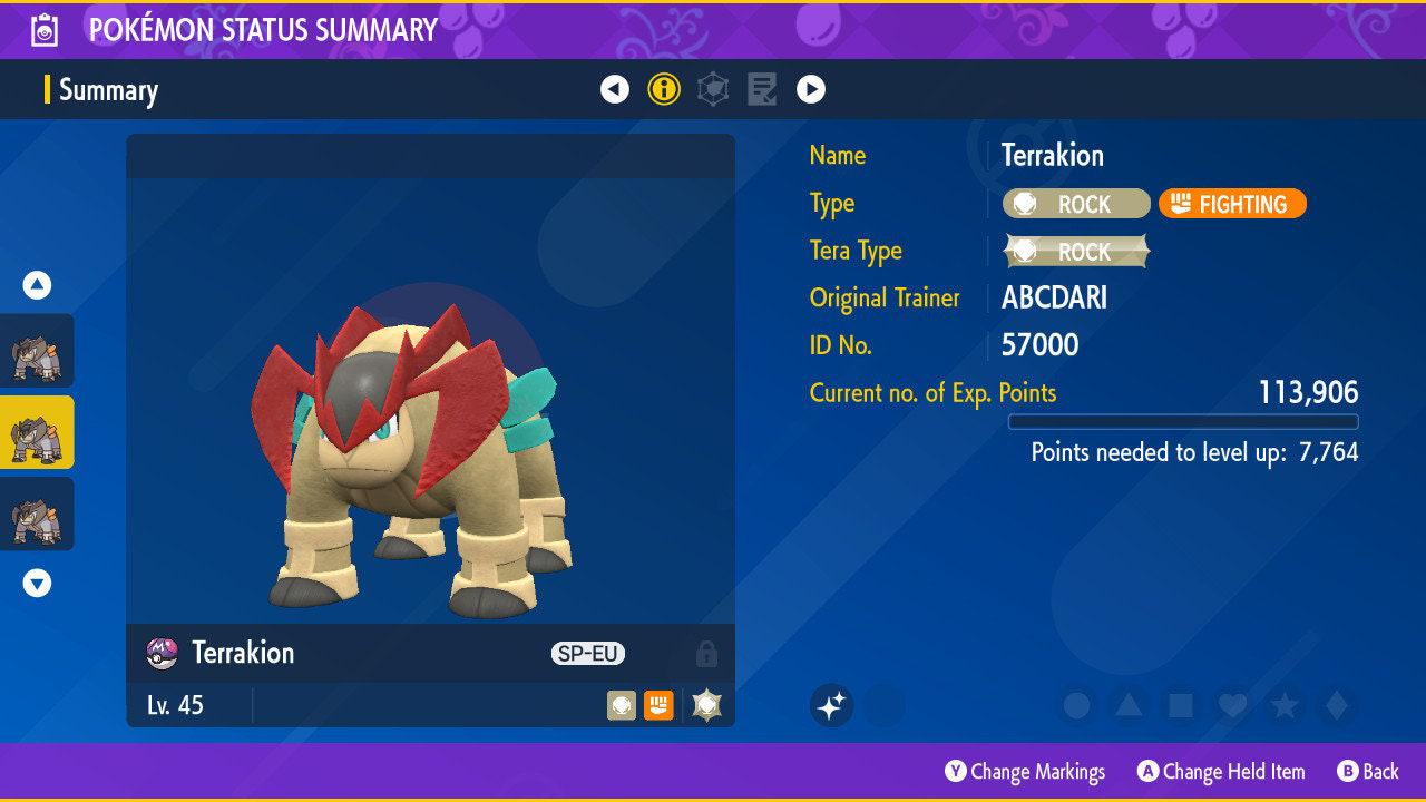 Shiny TERRAKION Pokémon Scarlet and Violet 6IV Competitive Battle Ready Pokémon card photo 2