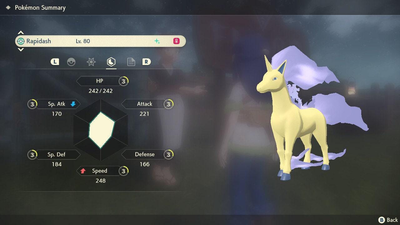 Shiny RAPIDASH Pokemon Legends Arceus 6IV Competitive Battle Ready Pokémon card photo 4