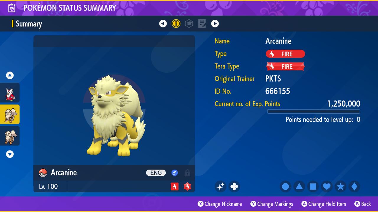 Shiny ARCANINE Pokémon Scarlet Violet 6IV Competitive Battle Ready Pokémon card photo 2