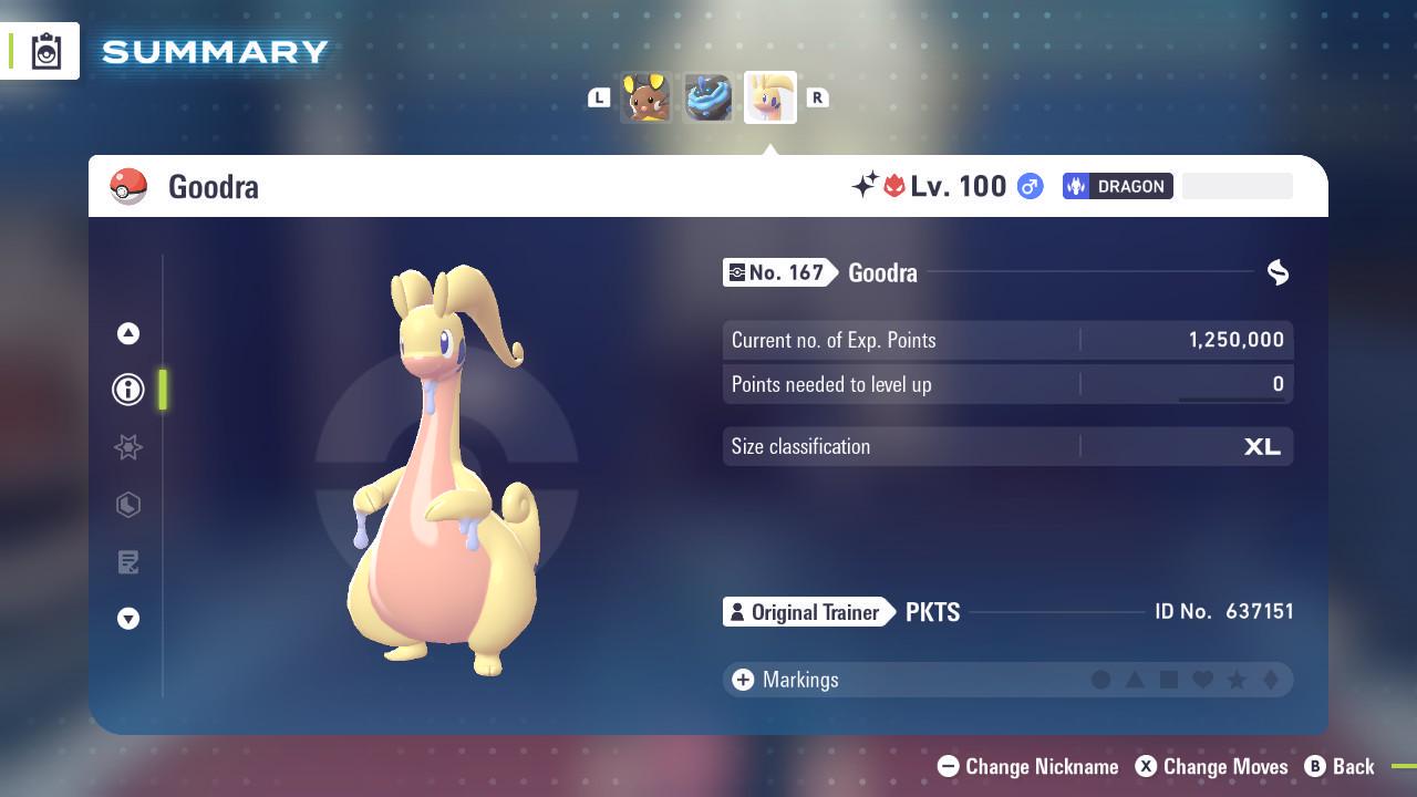 Foto de la carta Pokémon Goodra Alfa Shiny Pokémon Legends ZA 6IV Competitivo Listo para la Batalla 3