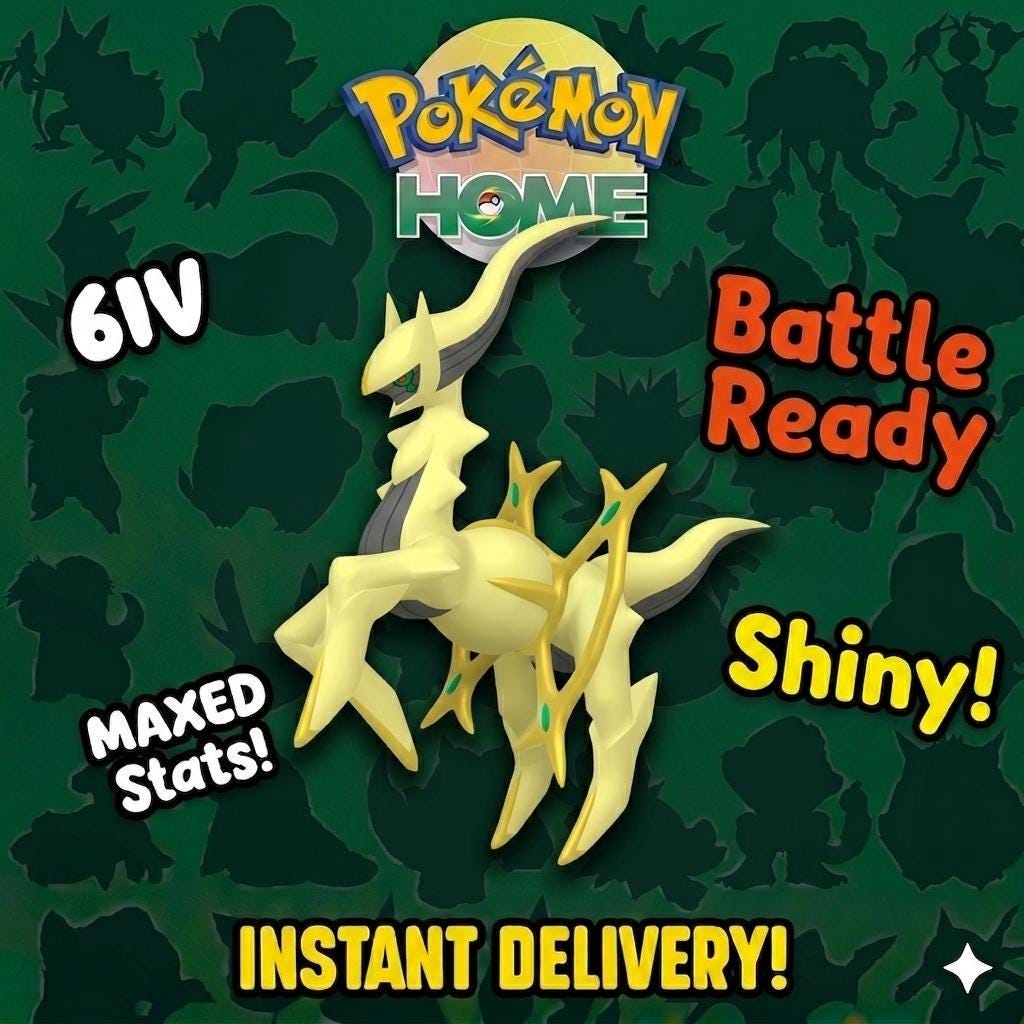 Shiny ARCEUS Pokémon HOME 6IV Competitive Battle Ready – Pokémon HOME Transfers Pokémon card photo