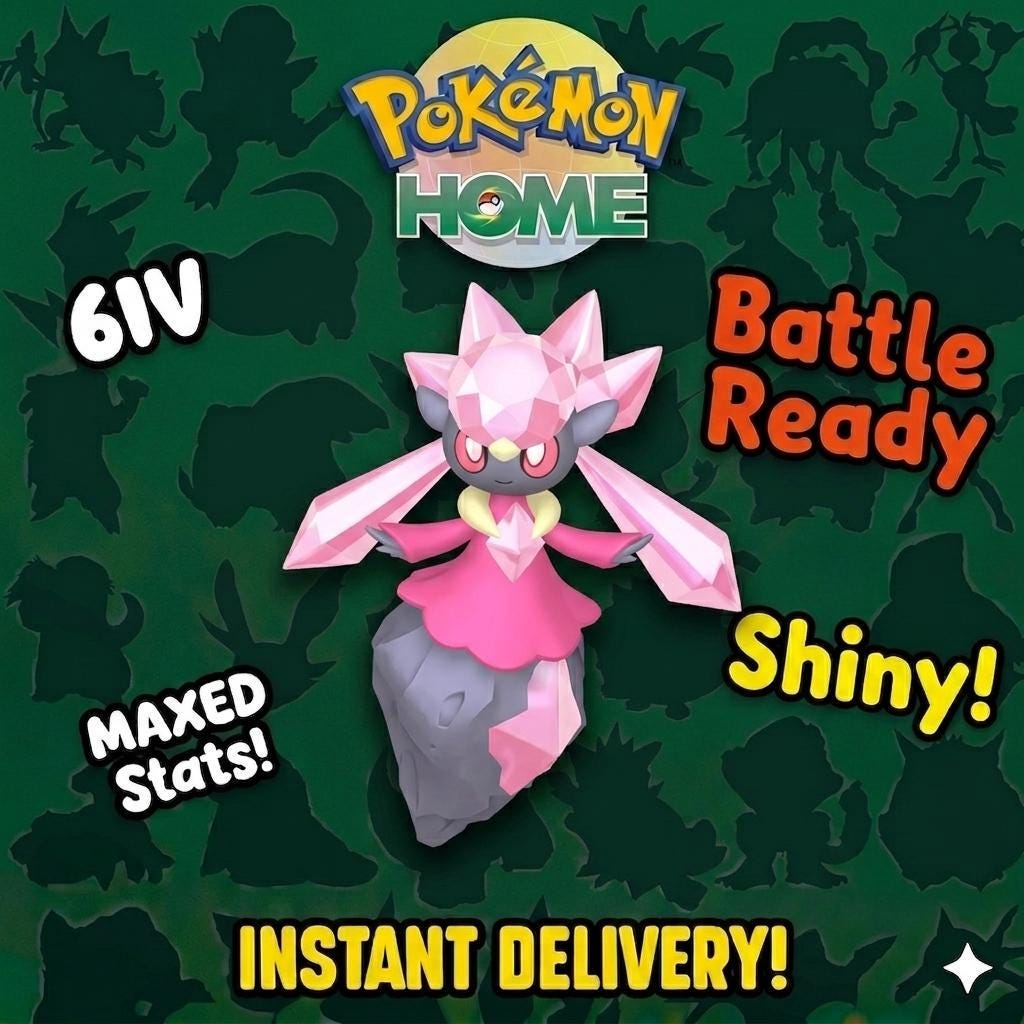 Pokemon HOME Shiny 6IV Diancie Battle Ready Custom Ot Event Sv Trade FAST DELIVERY Ready – Exclusive Event Pokémon Pokémon card photo
