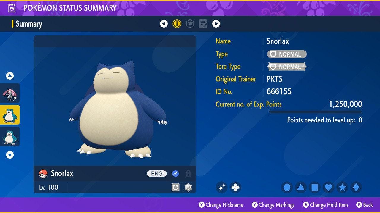 Shiny SNORLAX Pokémon Scarlet Violet 6IV Competitive Battle Ready Pokémon card photo