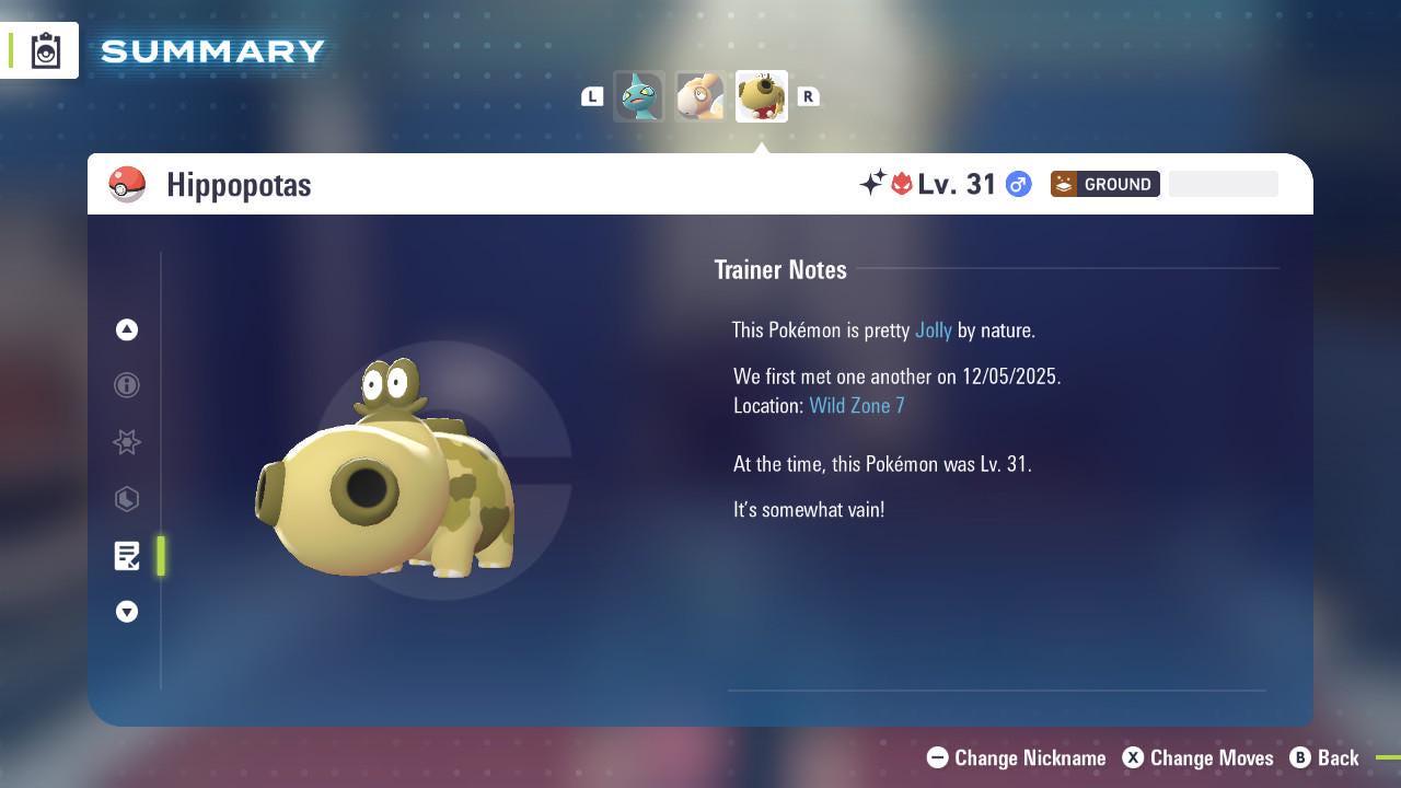Shiny Alpha Hippopotas Pokémon Legends ZA 6IV Competitive Battle Ready Pokémon card photo 4