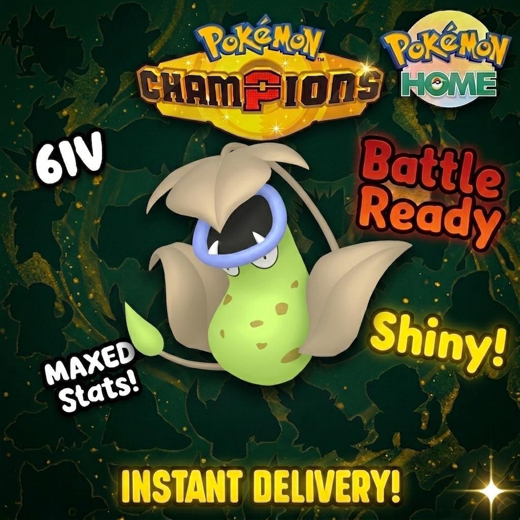 Shiny Victreebel Pokémon Champions 6IV Competitive Battle Ready – Champions Pokémon card photo
