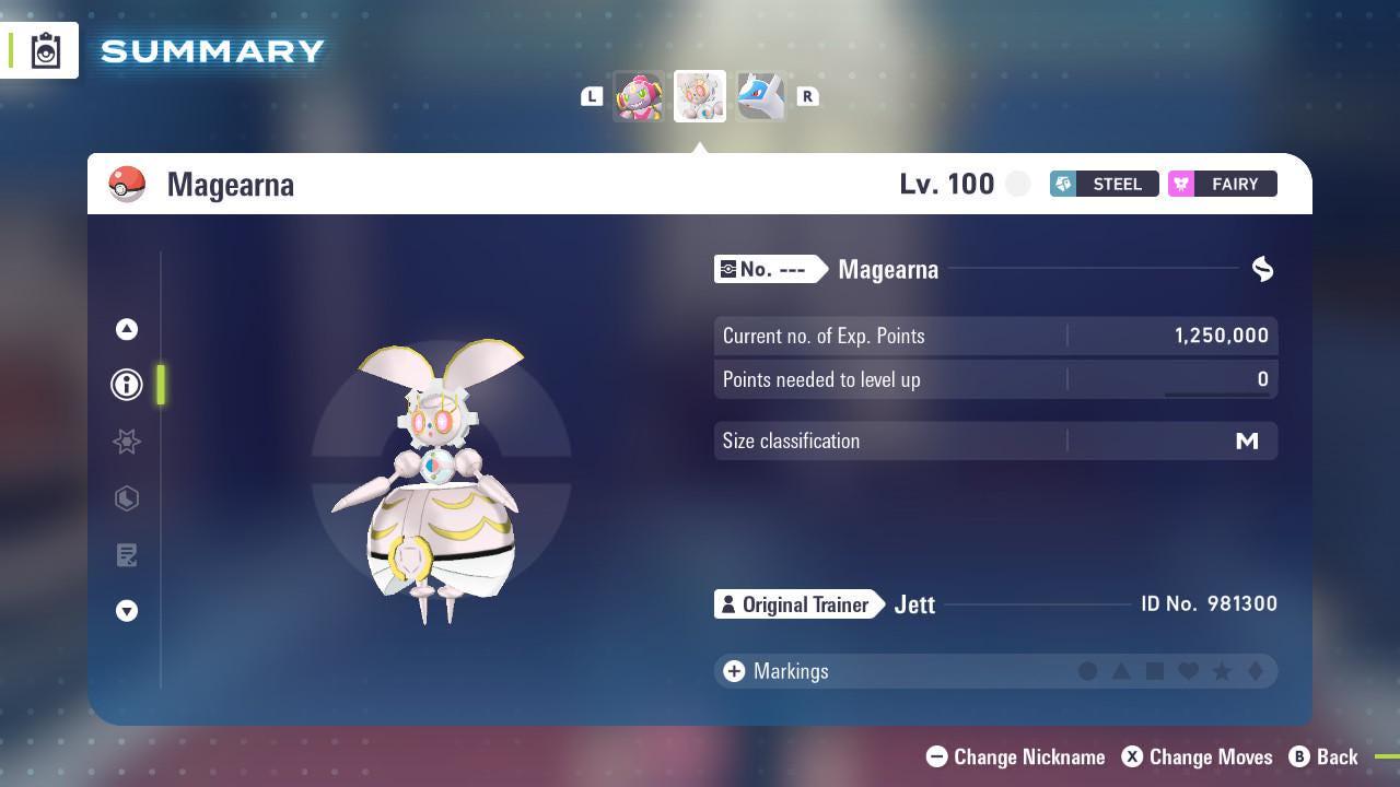 Фото покемона Неблестящая 6IV Magearna Pokemon Legends Za Mega Dimension DLC 6IV Готовый к соревновательным битвам 3