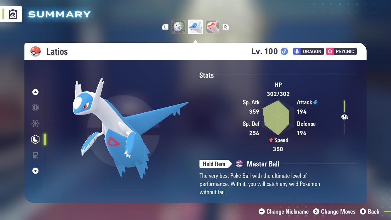 Non Shiny 6IV Latios Pokemon Legends Za Mega Dimension DLC 6IV Competitive Battle Ready Pokémon card photo 2