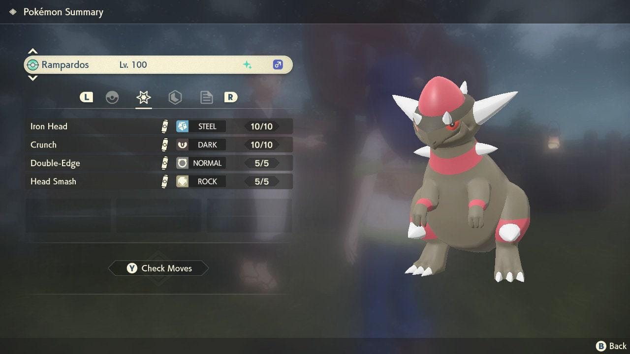 Shiny RAMPARDOS Pokemon Legends Arceus 6IV Competitive Battle Ready – Legends Arceus Pokémon card photo