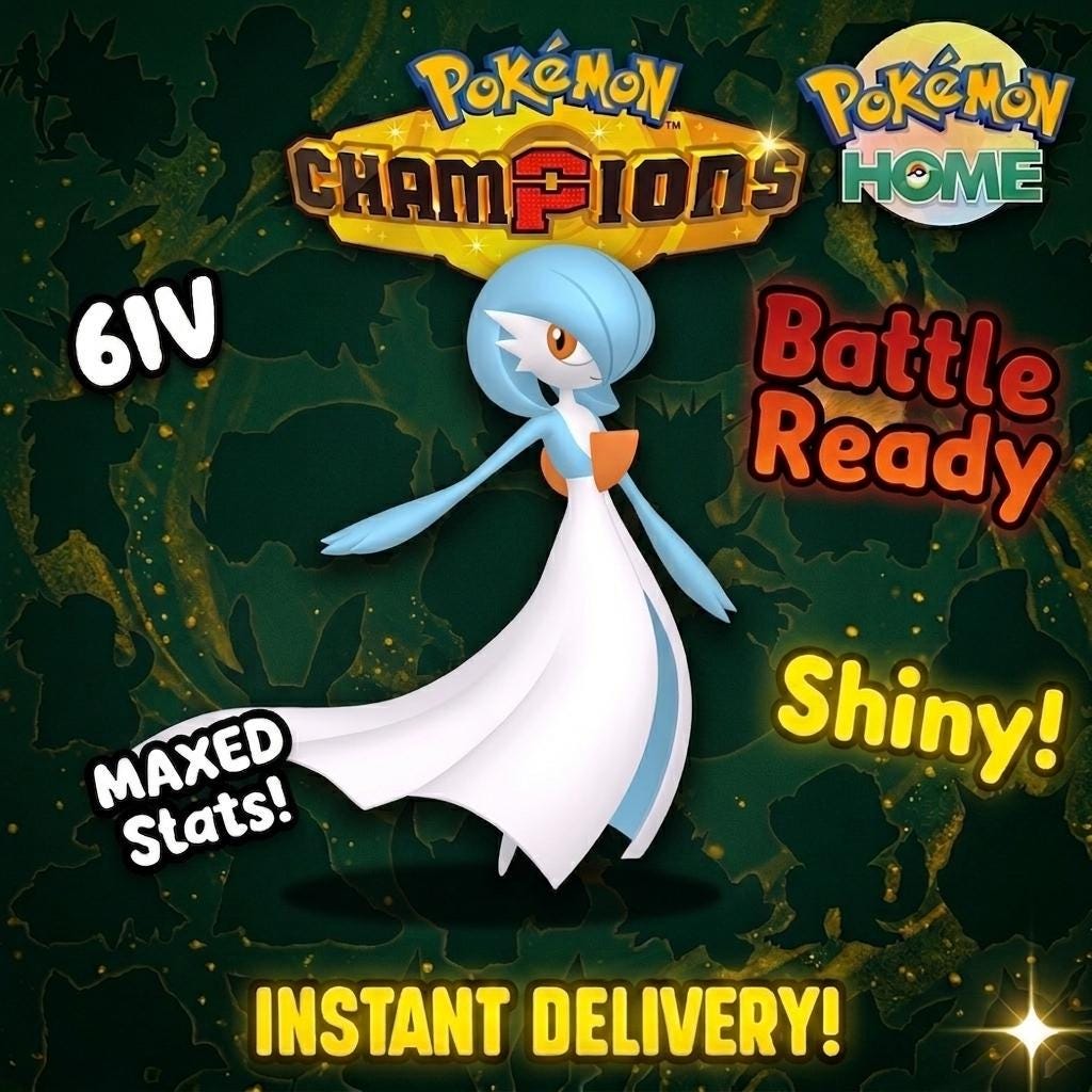 Shiny Gardevoir Pokémon Champions 6IV Competitive Battle Ready – Champions Pokémon card photo