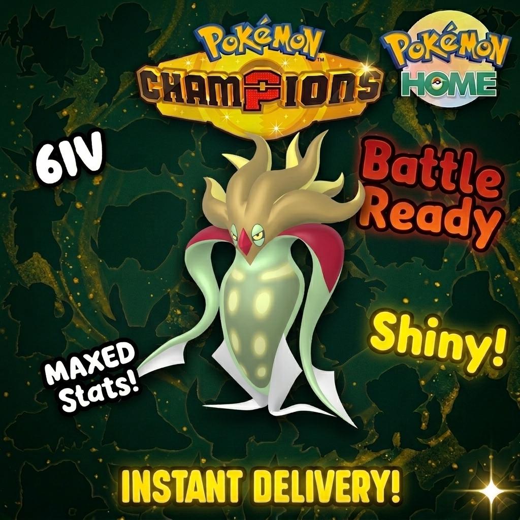 Shiny Malamar Pokémon Champions 6IV Competitive Battle Ready Pokémon card photo