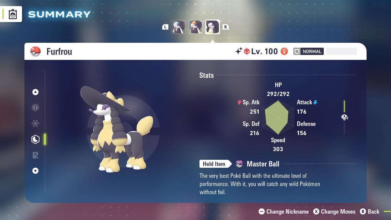 Shiny Alpha Debutante Furfrou Pokémon Legends ZA 6IV Competitive Battle Ready Pokedex – Pokémon Legends Z-A Pokémon card photo