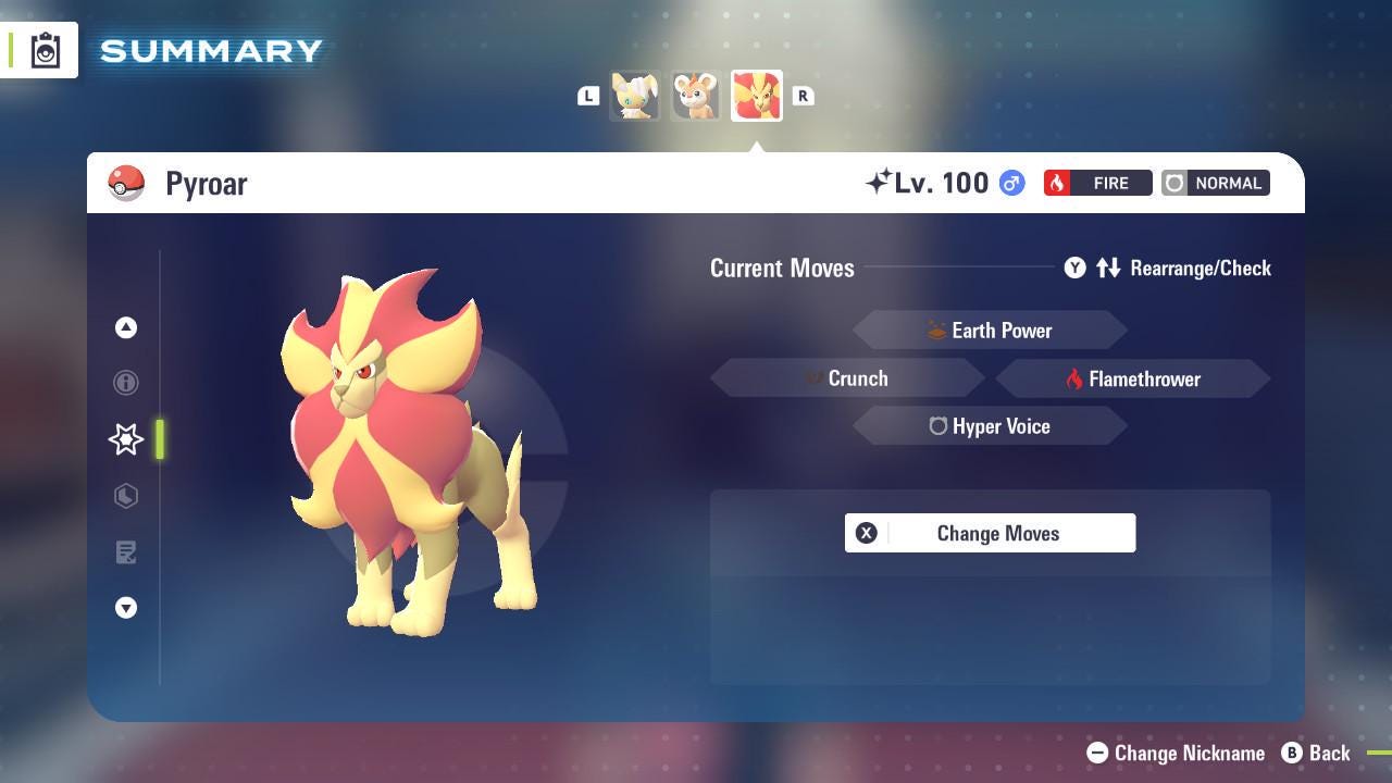 Shiny PYROAR Pokémon Legends ZA 6IV Competitive Battle Ready Pokémon card photo 3
