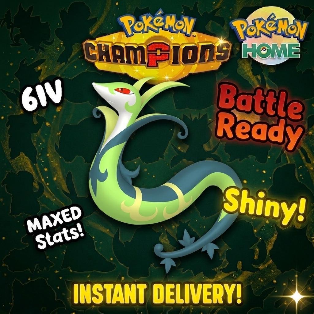 Shiny Serperior Pokémon Champions 6IV Competitive Battle Ready – Champions Pokémon card photo