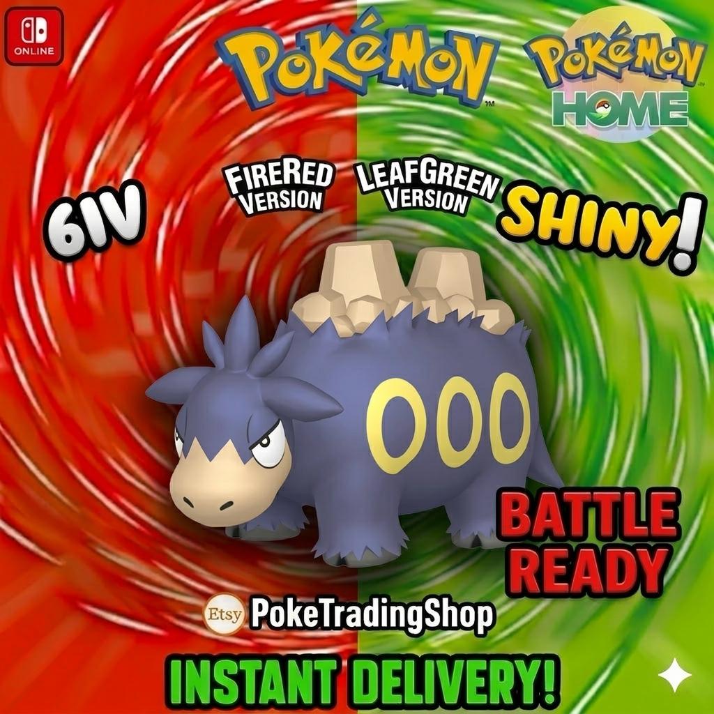 Foto de la carta Pokémon CAMERUPT VARIOCROMÁTICO Pokémon Rojo Fuego Verde Hoja 6IV Listo para el Combate Competitivo