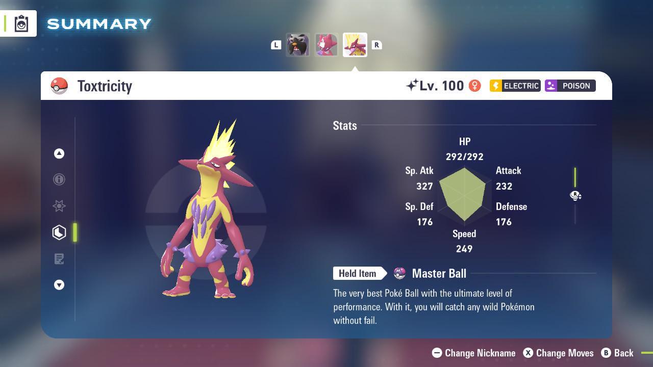 Shiny Amped Form Toxtricity Pokémon Legends ZA 6IV Competitive Battle Ready Pokémon card photo 2